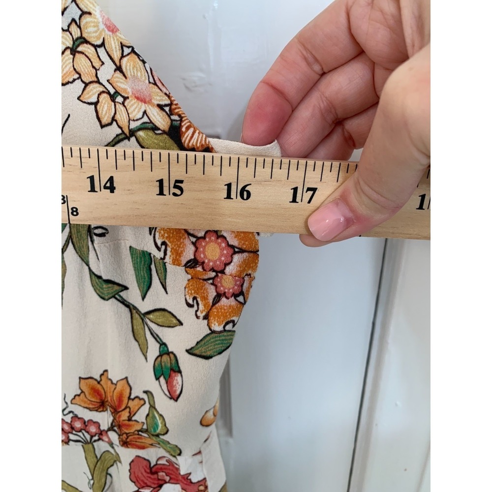 Zara Woman Floral Jumpsuit Wide Leg Romantic Strappy Romper / Size M - Picture 10 of 14
